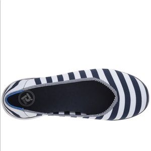 Travel Fit Flex Navy & white stripped Propet shoes